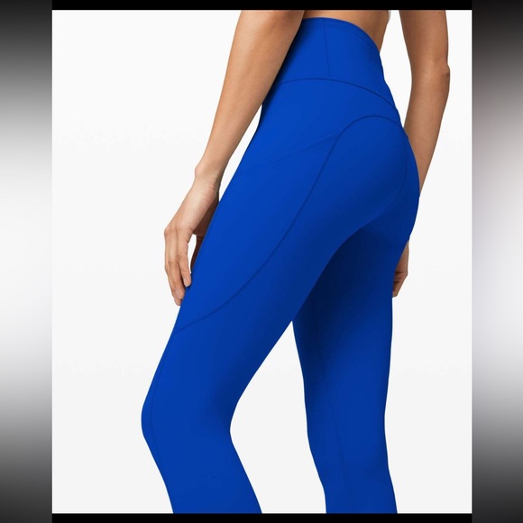 🍋Women’s Lululemon Fast & Free Full Length Tight 28” Non-Reflective Size 8 Blue🍋 - Picture 1 of 15